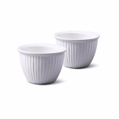 WM Bartleet & Sons Set of 2 White Porcelain Conical Dessert Bowls, 9cm Diameter