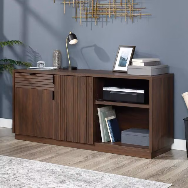 Teknik Office Elstree Credenza in Spiced Mahogany Brown