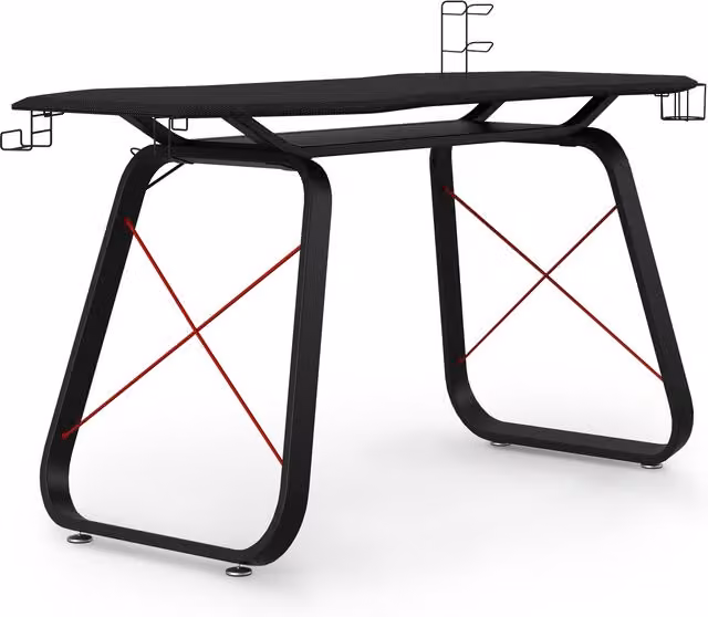 Alphason Oblivion Gaming Desk in Black and Red