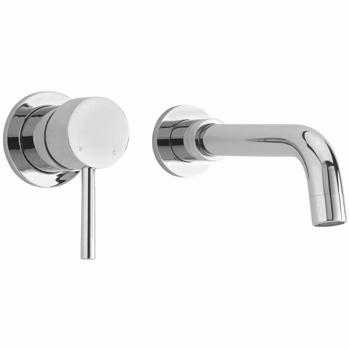 Nes Home Sicily Single Lever Wall Mounted Basin Mixer Tap in Silver Chrome – 2