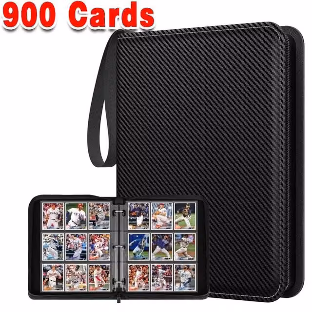 EONLION 900 Card Slot Trading Cards Album Folder in Black, W/D/H: 50.0 x 33.5 x 0 cm