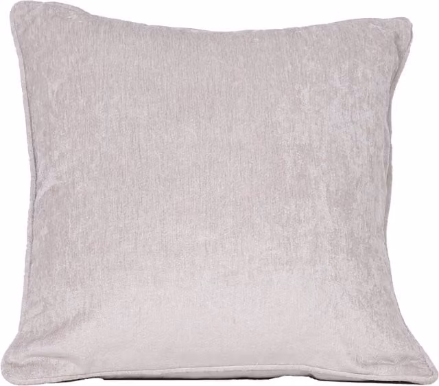 Divante Square Chenille Cushion in Stone Beige