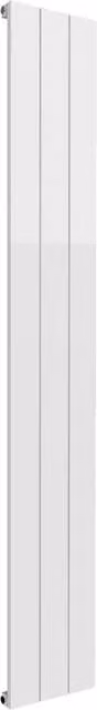 Bathroom Kingdom Casina White Single Flat Panel Vertical Aluminium Radiator H: 1800 mm x W: 280 mm
