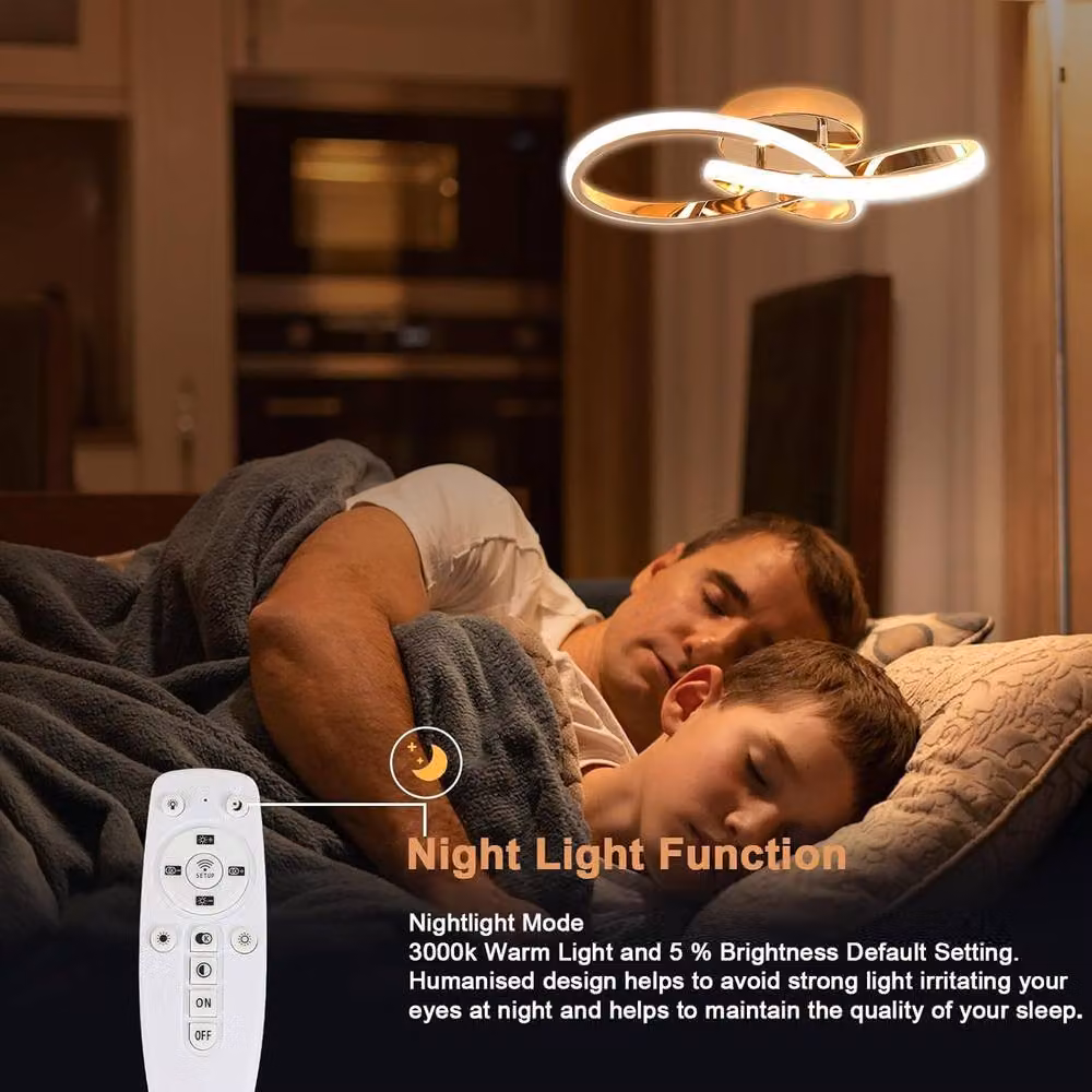 COMELY Modern Dimmable LED Ring Ceiling Light in Gold, 40 cm Diameter – 5