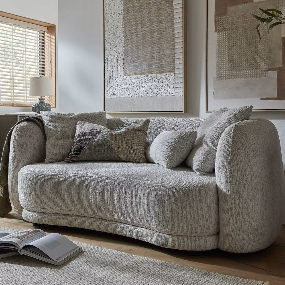 Lemon Pavilion Sorelle Two Seater Sofa with Scatter Cushions, White Metal Frame, W: 197 cm, D: 97 cm, H: 72 cm – 2