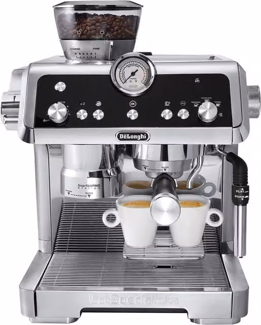 DeLonghi La Specialista Prestigio Bean to Cup Manual Coffee Machine in Silver Stainless Steel