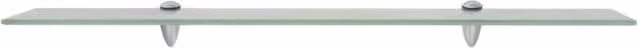 Berkfield Home Modern Floating Glass Shelves, 2 Pack, Clear, W: 80 cm, D: 20 cm, H: 0.8 cm