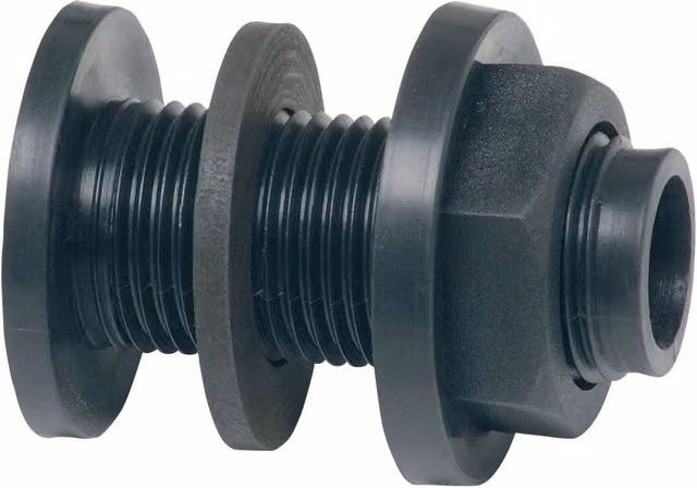 Plasson Threaded PP Tank Connector 3/4 inch BSP Grey PT0516V9007