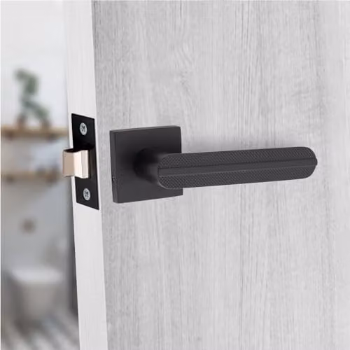 Golden Grace Lima Door Handles with Hinges, Matt Black Finish, 1 Set – 2