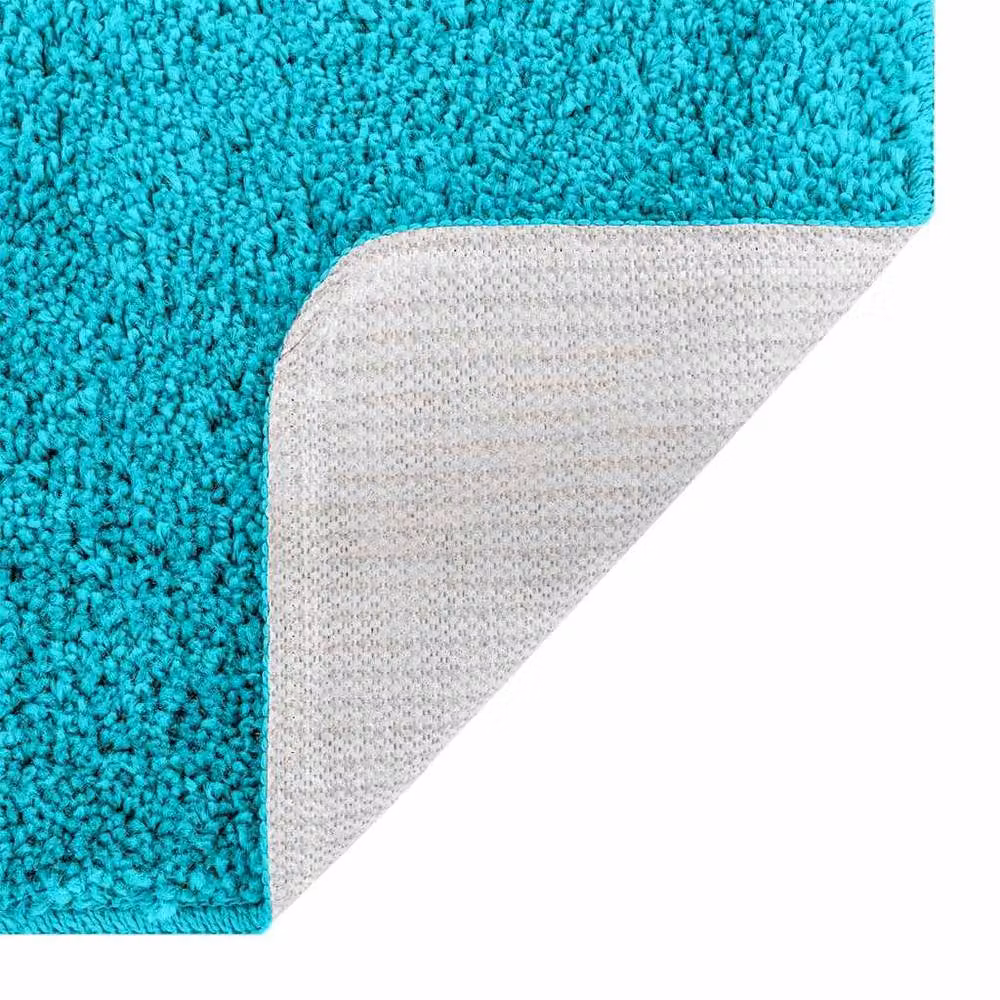 Berkfield Home Soft Rectangular Non-Slip Bath Mat, Turquoise, W: 70 cm, L: 120 cm – 2