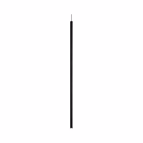 Ideal Lux Filo Tall Slim Pendant Ceiling Light in Black with 3000K Warm White Light