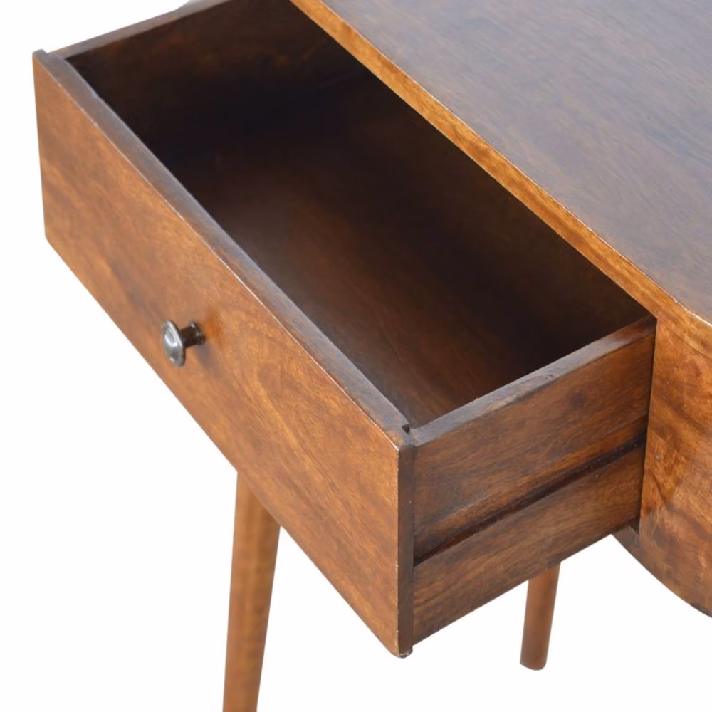 STILVORA Mid-Century Solid Mango Wood Console Table in Brown – 5