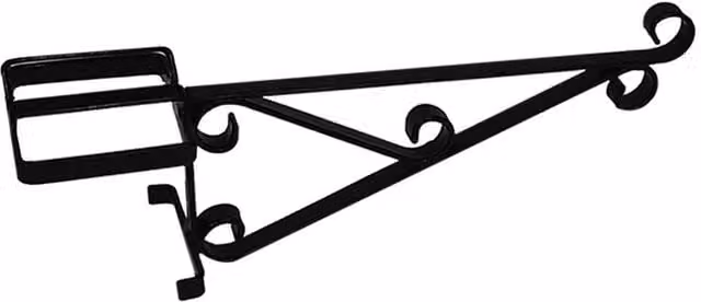Garden Pride Black Steel and Plastic Hanging Basket Planter Bracket