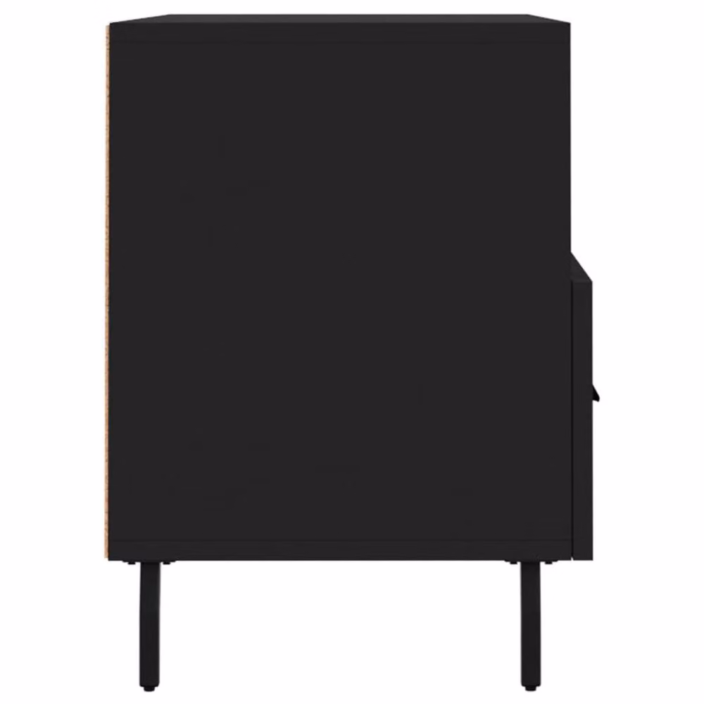 Berkfield Home Modern Black TV Cabinet in Matt Engineered Wood W/D/H: 80 x 36 x 50 cm – 5
