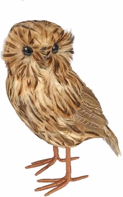 KDMD Large Tawny Owl Brown Christmas Hanging Ornament Figure