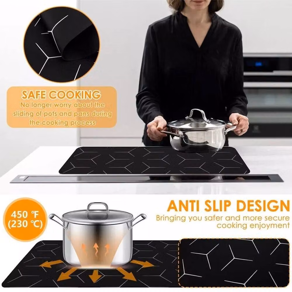 SPETLEK Heat Resistant Glass Stove Cover in Black – 3