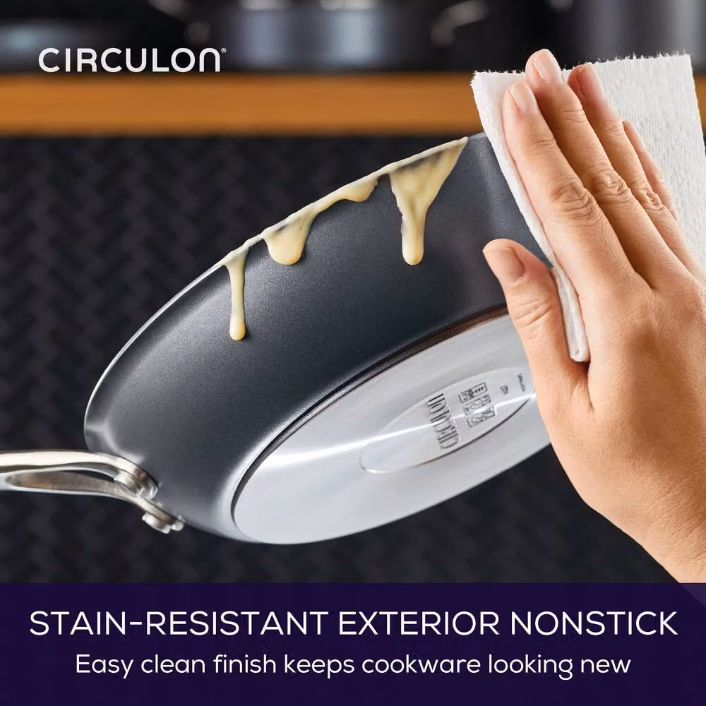 Circulon ScratchDefense Extreme 7 Piece Non Stick Pan Set in Grey, featuring Aluminium and Stainless Steel Frying Pans, Saucepans, Stockpots and Saute Pans – 3