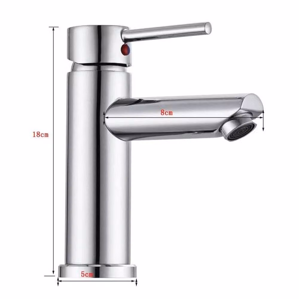 PAWNORA Single Lever Chrome Bathroom Basin Mixer Tap in Silver – 2