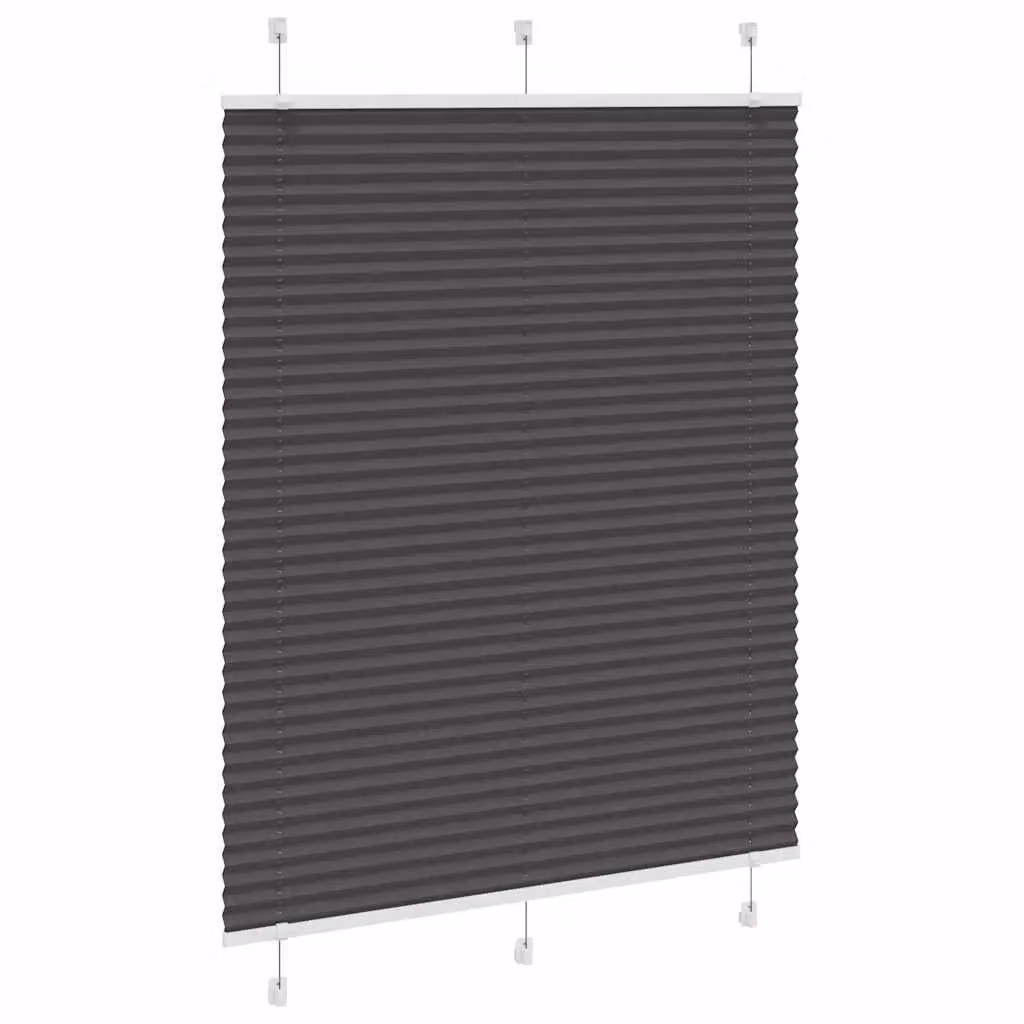 Berkfield Home Single Pleat Black Polyester Semi-Transparent Blind, W: 110 cm x H: 150 cm – 3