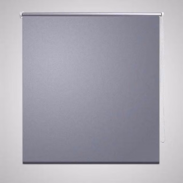Berkfield Home Thermal Insulating Blackout Roller Blind, Grey, W: 80 cm, H: 175 cm