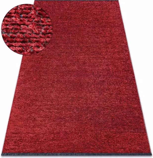 RugsX Casablanca Plus Red Modern Machine Woven Polyester Rug, W: 135 cm, L: 190 cm
