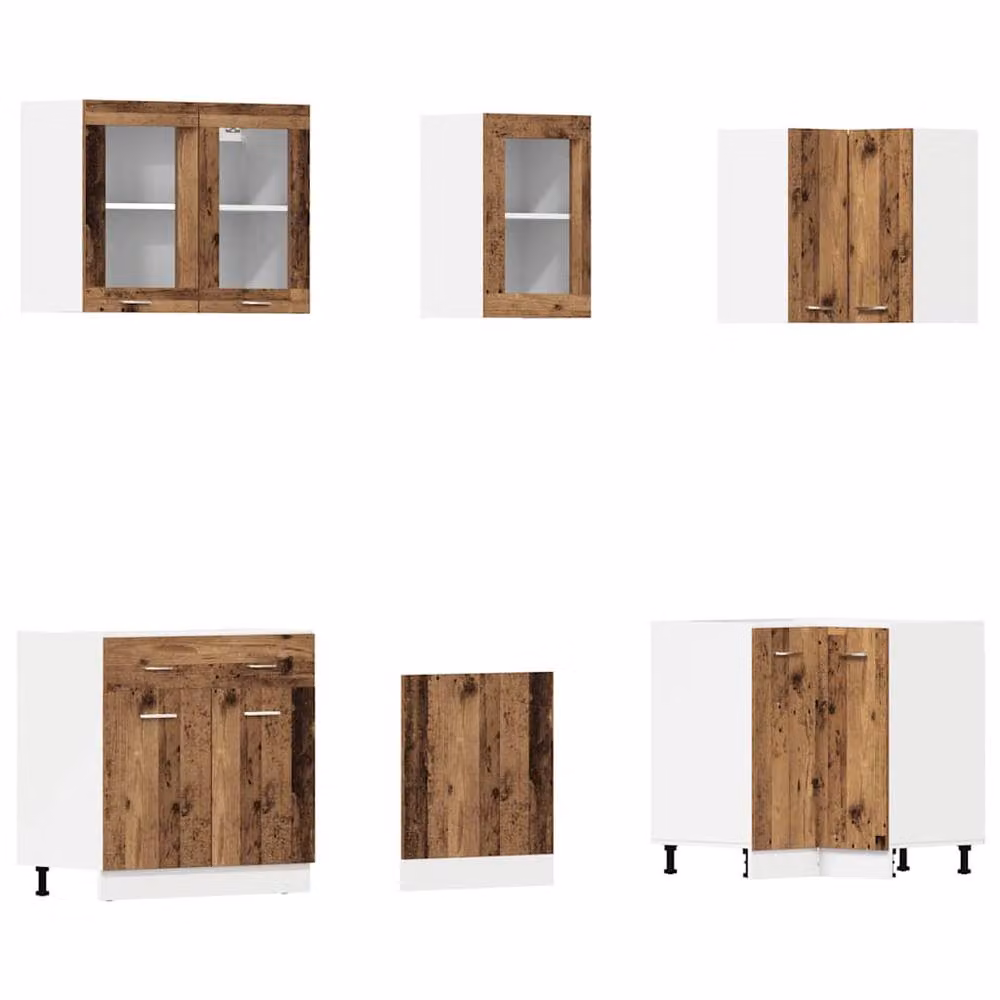 Berkfield Home Lyon 11 Piece Kitchen Cabinet Set in Brown Engineered Wood – 2