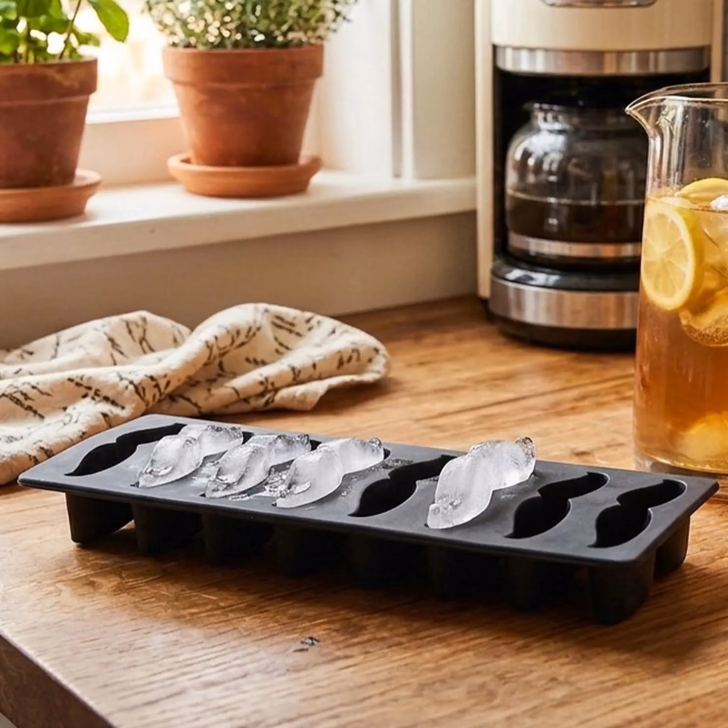 Orsina Moustache Design Ice Cube Tray in Black – 4