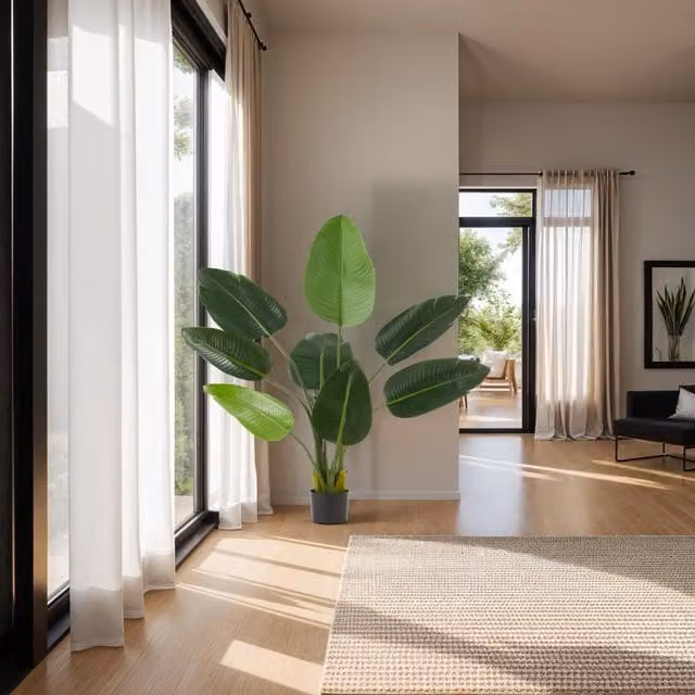 Tectake Artificial Bird of Paradise Tree, Green, Height: 120 cm