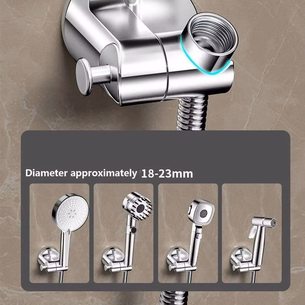 NESTLUNE Silver 360 Degree Suction Cup Shower Head Holder – 4