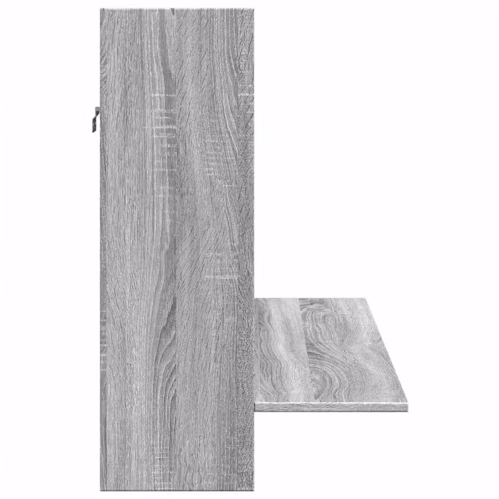 Berkfield Home Modern Wall-Mounted Writing Desk in Grey Sonoma, W/D/H: 105 x 48 x 75 cm – 3