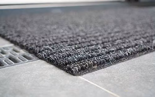 Desire Rugs Non Slip Coir Style Heavy Duty Rubber Back Door Mat, Anthracite Grey, W: 50 cm, D: 80 cm – 2