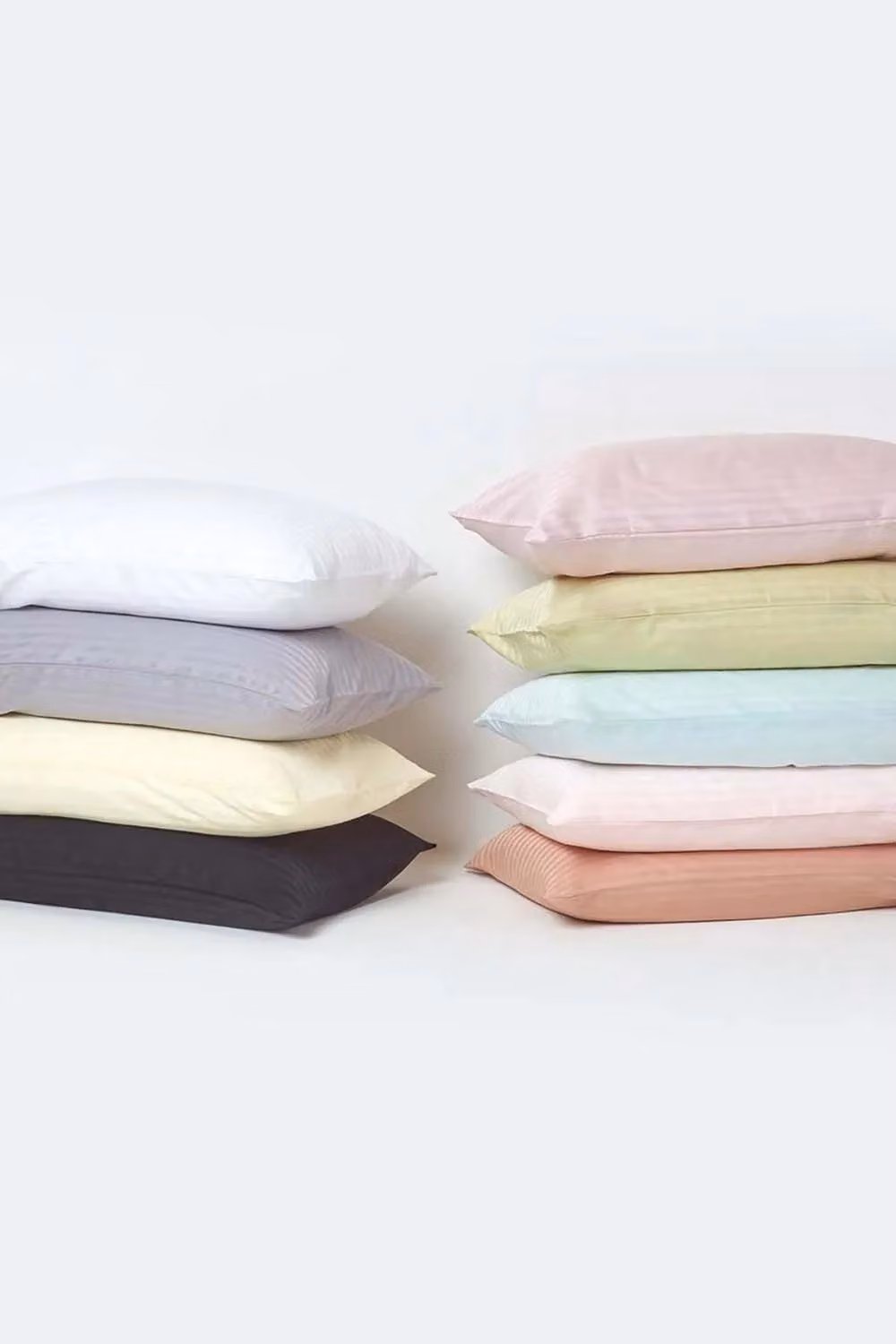 Homescapes Black Egyptian Cotton Oxford King Size Pillowcase with 330 Thread Count Striped Percale Finish – 3