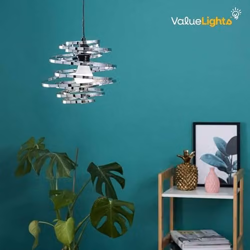 ValueLights Bensson Pair of Copper Metal Ceiling Pendant Shades, Width: 30 cm – 4
