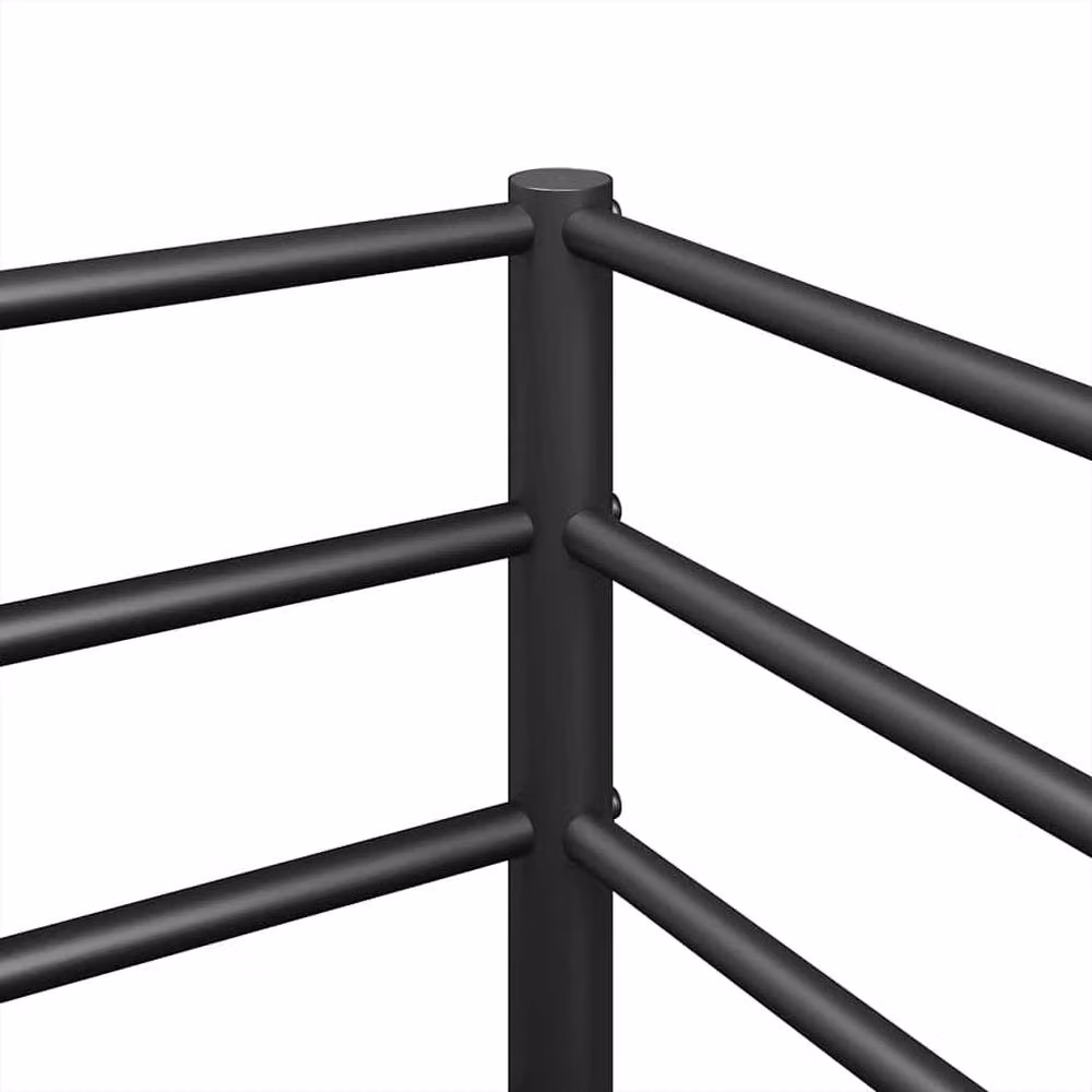 Berkfield Home Metal Bunk Bed in Black, W/D/H: 90 x 190 cm – 5