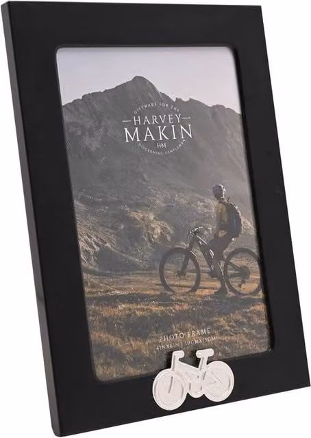 Widdop and Co Modern Rectangular Single Tabletop Photo Frame in Black or Silver, 10 x 15 cm – 1