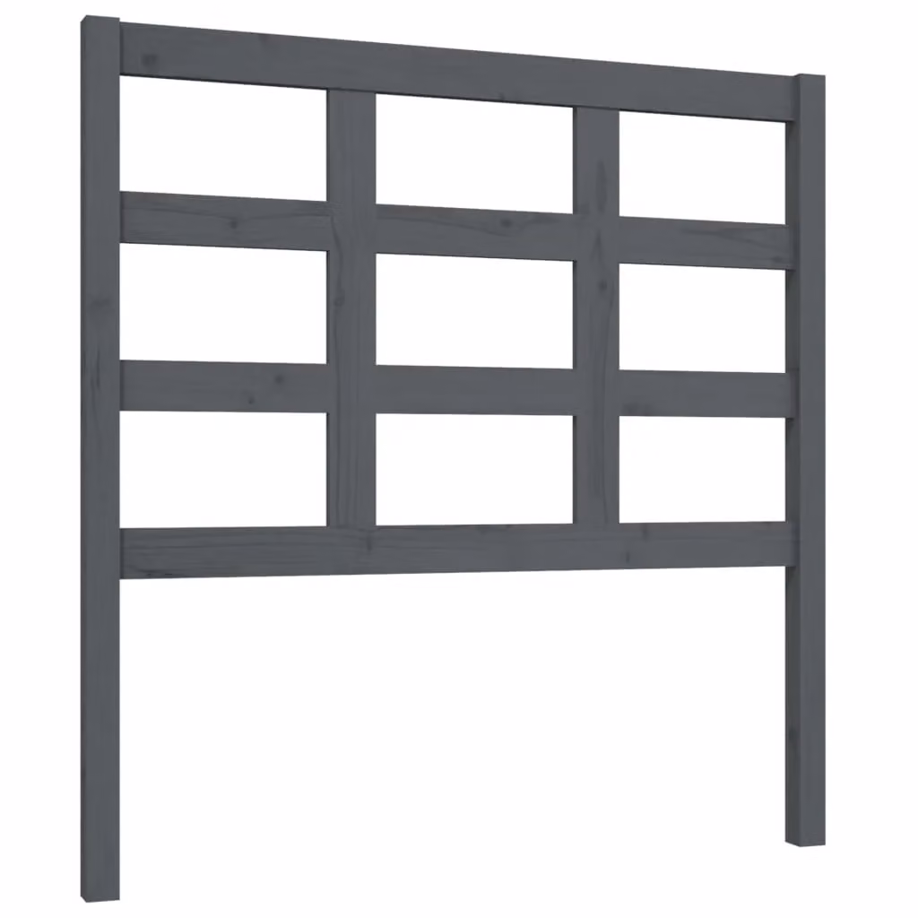 Berkfield Home Grey Rustic Solid Pine Wood Bed Headboard W/D/H: 95.5 x 4 x 100 cm – 2