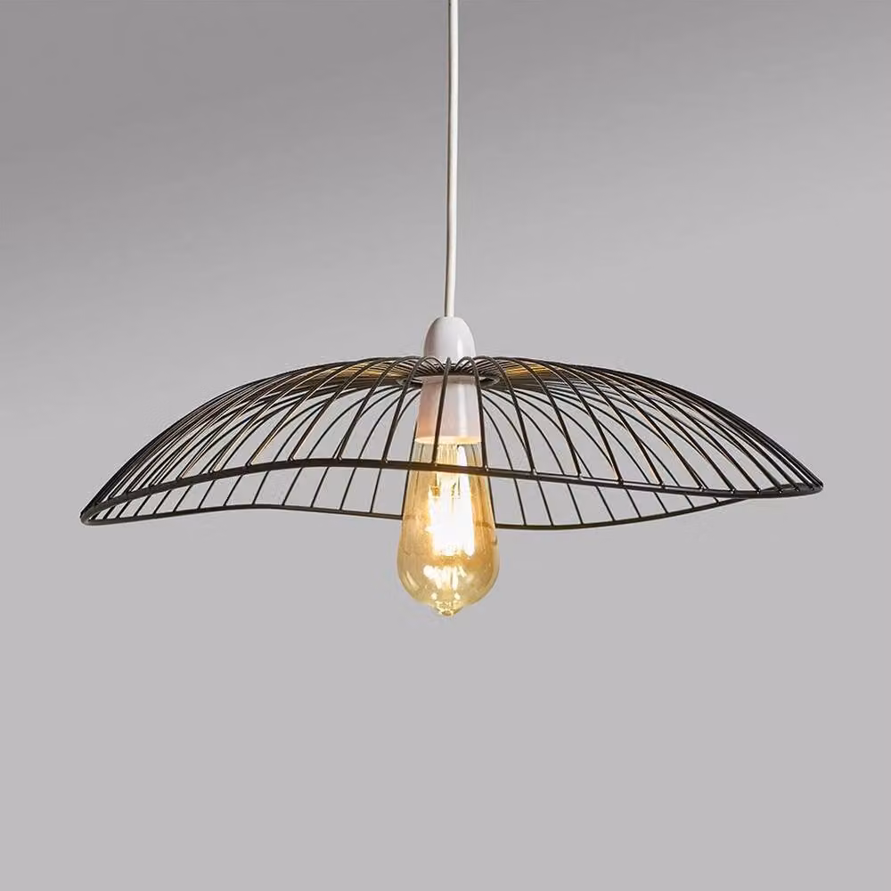 PAWNORA Industrial Metal Ceiling Light Shade in Black – 2