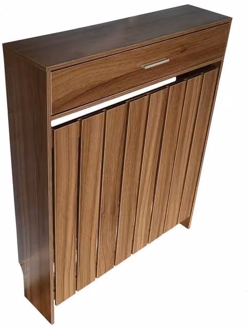 Jack Stonehouse Classic Wooden Vertical Design Radiator Cover with Drawer in Brown
