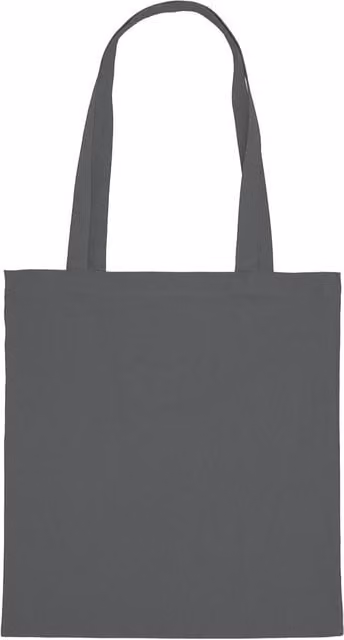 Bags By Jassz Beech Large Cotton Tote Shopping Bag with Handle in Charcoal Grey