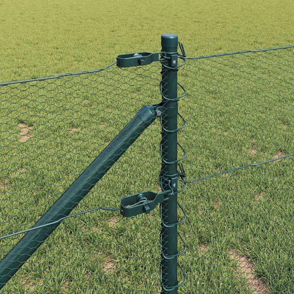 Berkfield Home Green Steel Hexagon Fence, 0.6 x 100 m – 3