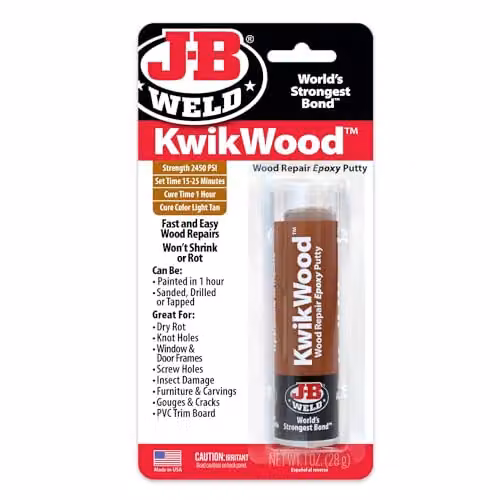 J-B Weld KwikWood Rapid Setting Epoxy Putty, 57 g, Tan