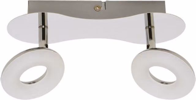 CGC Lighting AVA Chrome Twin Bar Adjustable Ceiling LED Spotlights in Silver