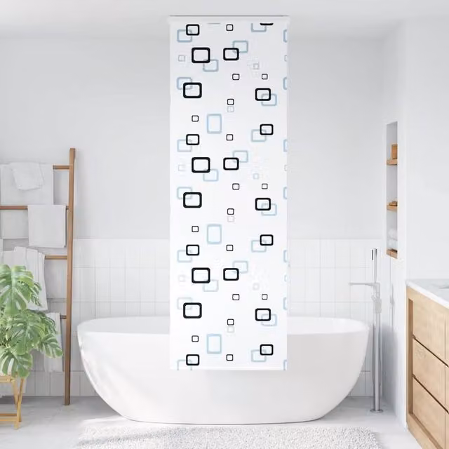 Berkfield Home Shower Roller Blind with Cassette, White, Fabric Width: 56 cm, Height: 240 cm