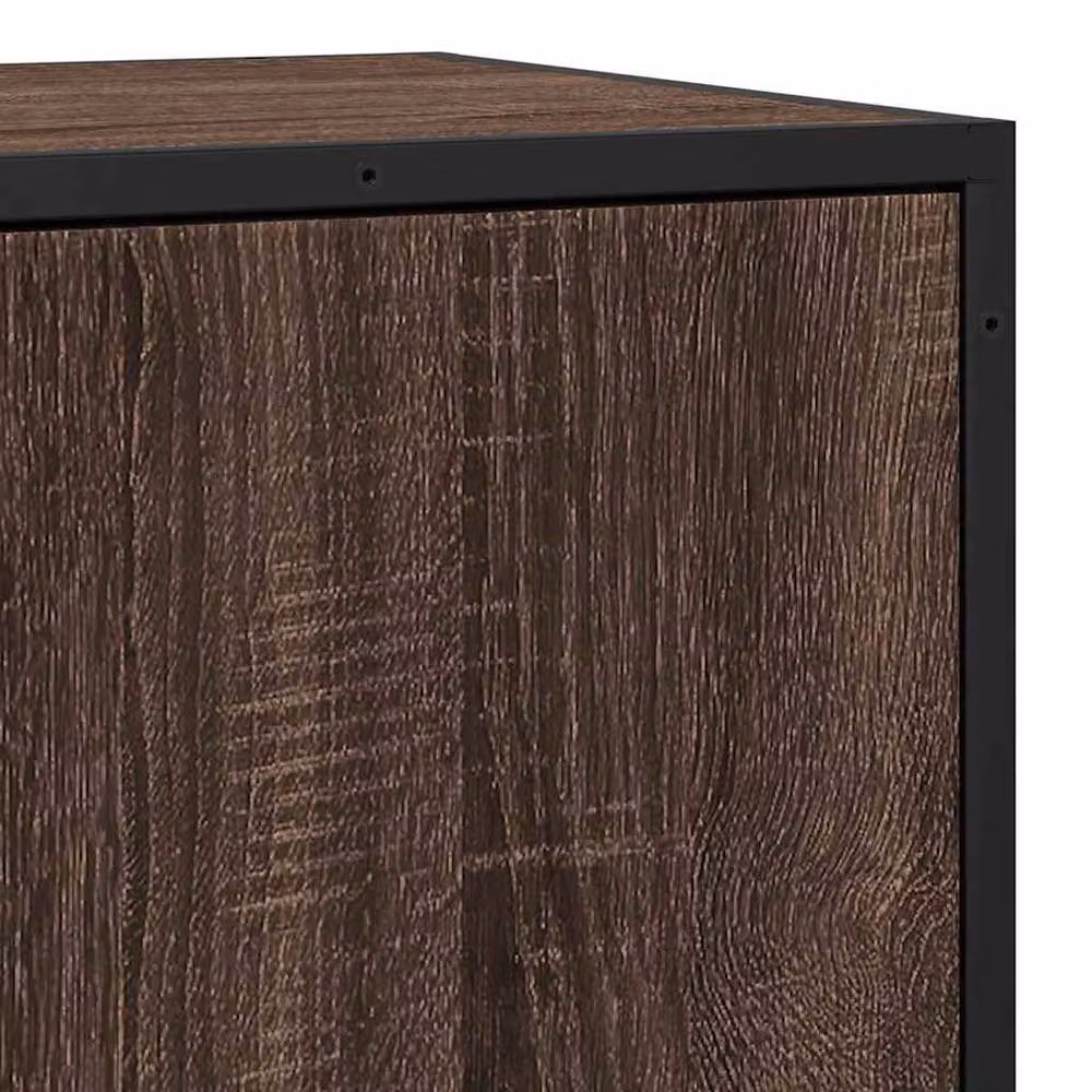 Berkfield Home Industrial Sideboard in Brown Oak, W/D/H: 68 x 35 x 76 cm – 5