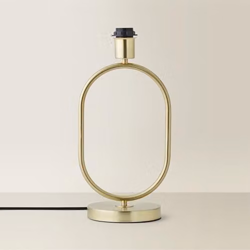 ValueLights Antonia Metal Oval Stem Table Lamp Base in Gold/Brass – 1
