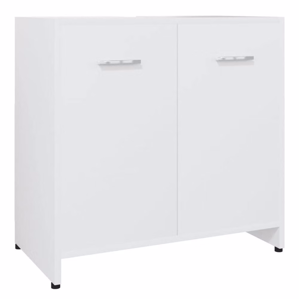Berkfield Home White Modern Freestanding Bathroom Cabinet W/D/H: 60 x 33 x 61 cm – 2