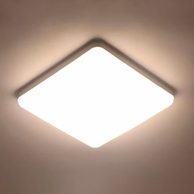 Goeco Modern Square LED Ceiling Light, 36W, 4000K, IP44, White – 1