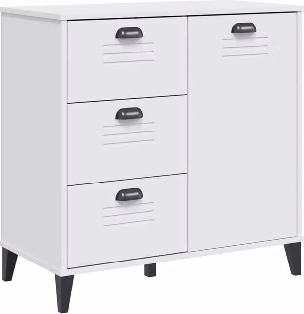 Berkfield Home VIKEN White Sideboard in Engineered Wood, W/D/H: 80 x 40 x 80 cm – 1