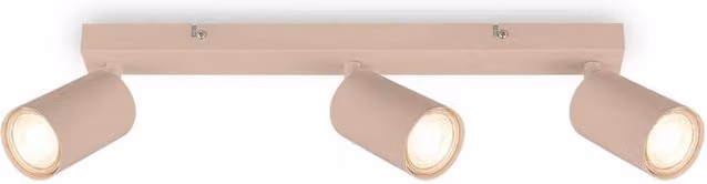 Briloner Beige Modern Metal Ceiling Spotlight with 3 Adjustable GU10 Lights – 1