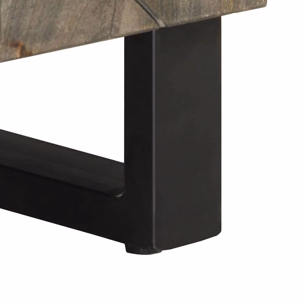 Berkfield Home Black Mango Wood TV Cabinet W/D/H: 80 x 33 x 46 cm – 6
